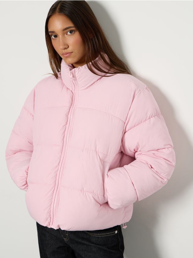 PUFFER JACKET WITH FUNNEL NECK