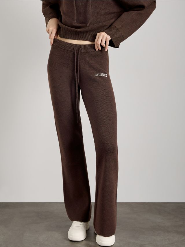 SOFT FLARE TROUSERS WITH ELASTIC WAISTBAND AND PRINT