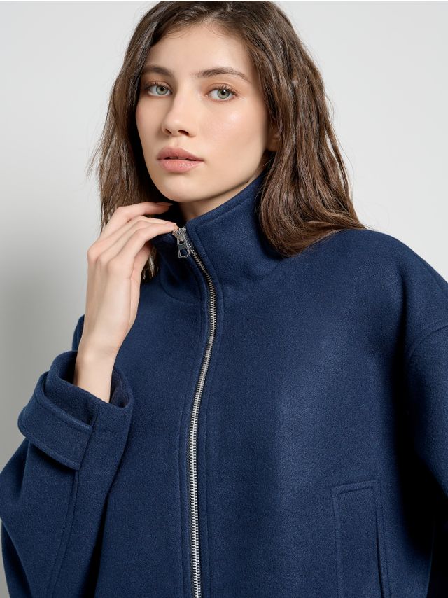 КУРТКА НА МОЛНИИ С ВЫСОКИМ ВОРОТНИКОМ