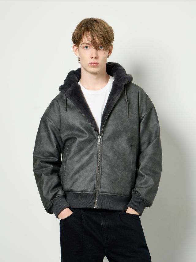 FUR LINED REVERSIBLE JACKET