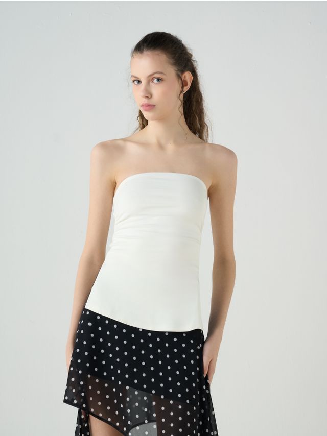 BANDEAU TOP WITH A SIDE SLIT