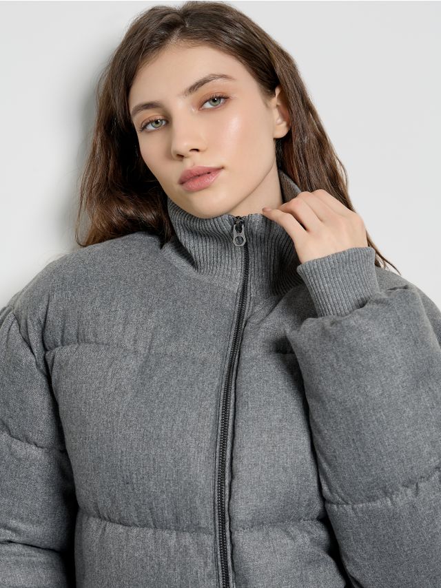 TEXTURED PADDED PUFFY JACKET