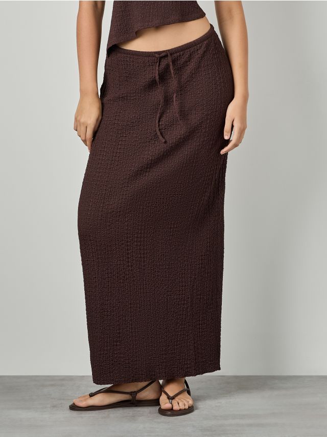 MIDI TEXTURED SKIRT