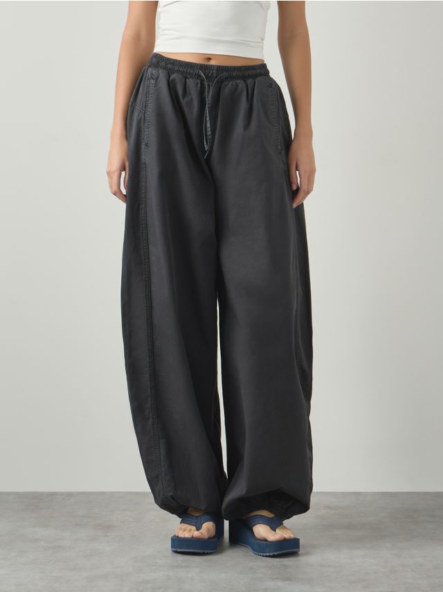 WASHED COTTON SAROUEL TROUSERS