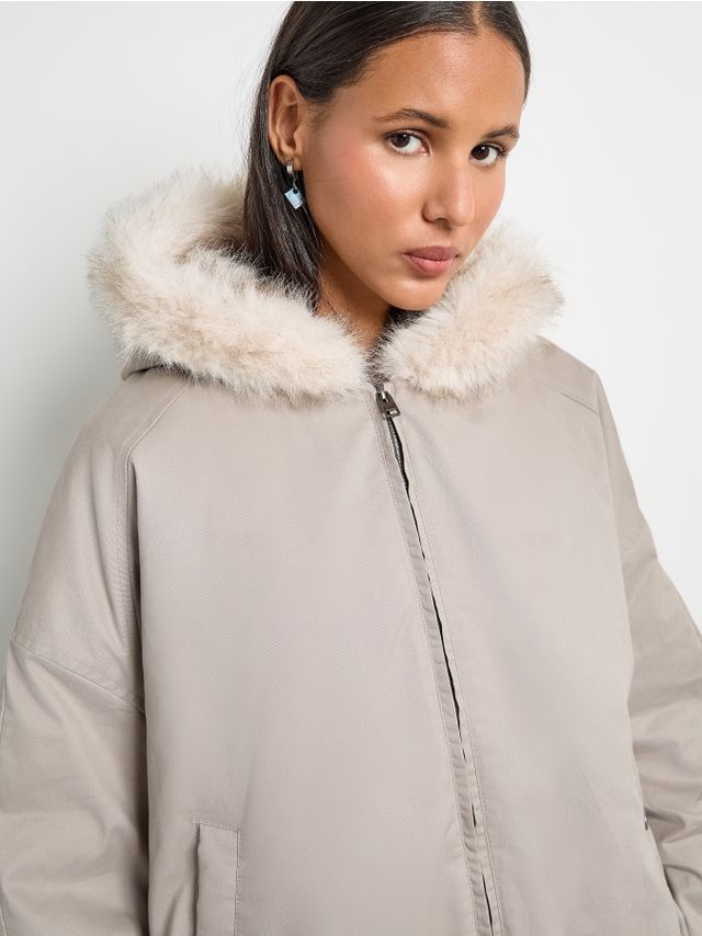 HOODED COTTON PARKER JACKET