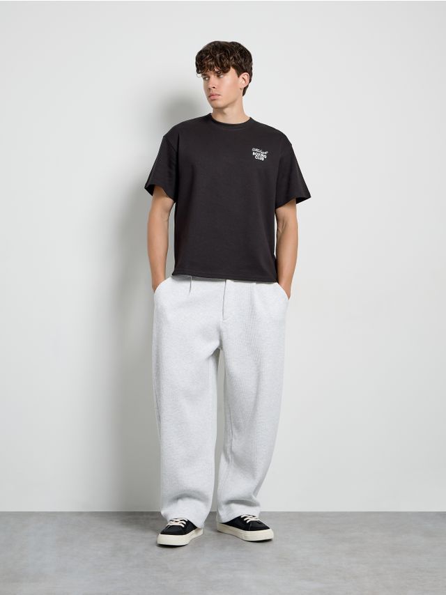 BARREL TROUSERS WITH EMBROIDERY