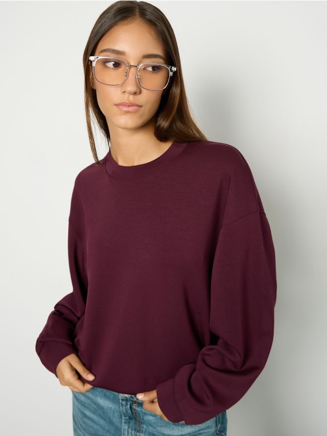 BASIC MODAL-BLEND SWEATSHIRT